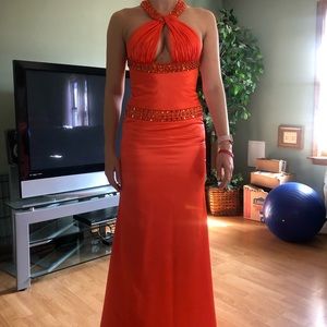 Beaded Keyhole Dress